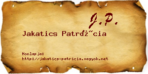 Jakatics Patrícia névjegykártya